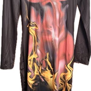 SHEIN Gray and Black Dress